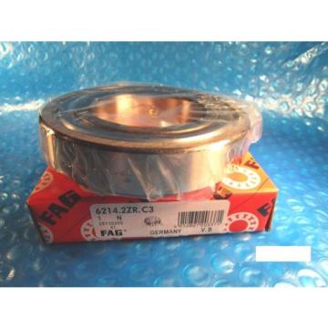 Fag 6214-2ZR C3, Single Row Ball Bearing(=2 SKF 2Z, NSK ZZ,NTN,Fafnir 214KDD)