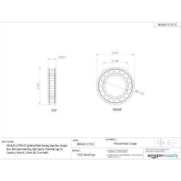 FAG NTN JAPAN BEARING FAG NU211E-TVP2-C3 Cylindrical Roller Bearing, Single Row, Straight