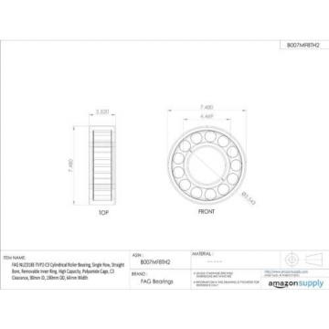 FAG -  90x190x64 - Single Row Cylindrical Roller Bearing NU2318E-TVP2-C3 *NEW*