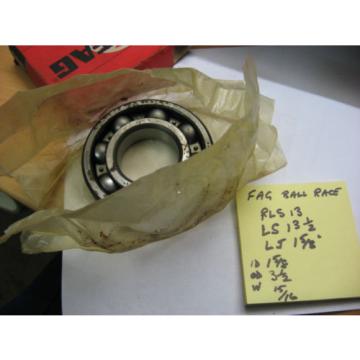 FAG RLS13  Ball race  bearing. 1 5/8&#034;id x 3 1/2&#034; od x 15/16&#034; wide.