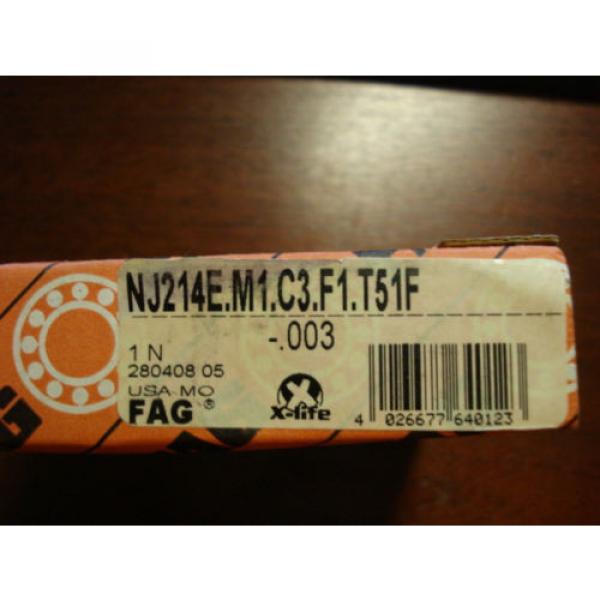 FAG Cylindrical Roller Bearing 70mm x 125mm x 24mm NJ214E.M1.C3.F1.T51F 8272eHE2 #5 image