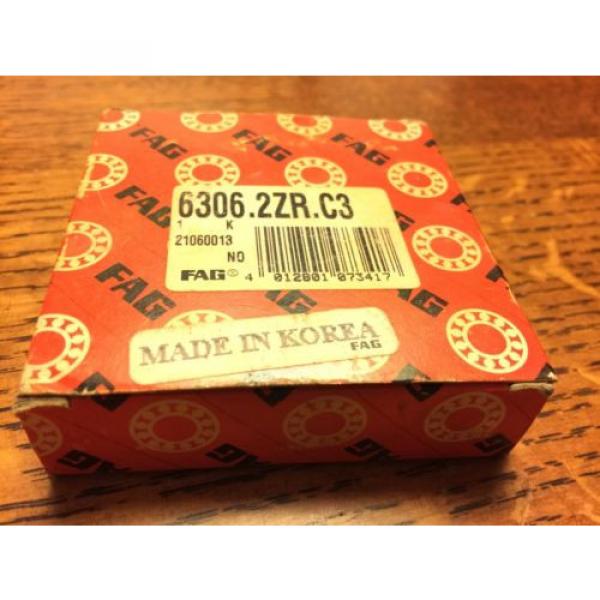 New FAG 6306.2ZR.C3 Roller Ball Bearing 30mm x 72mm x 19mm #3 image