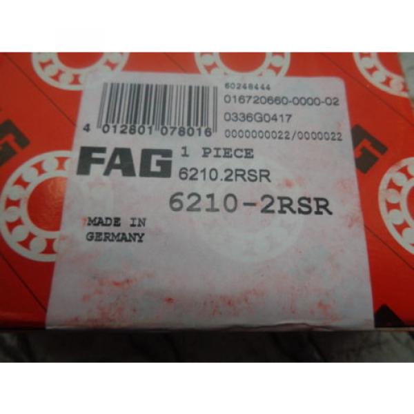 FAG 6210.2RSR DEEP GROOVE BALL NTN JAPAN BEARING - FACTORY SEALED #5 image