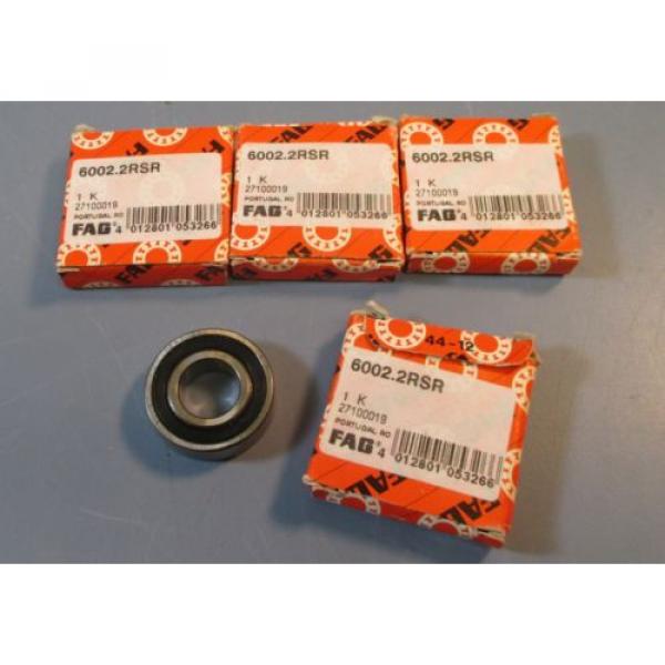 Lot of 4 FAG 6002.2RSR Sealed Deep Groove Ball Bearing 32 x 15 x 9mm NIB #1 image