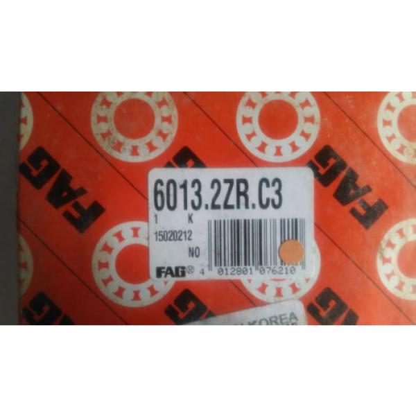 FAG = METAL CAPPED BEARING - NEW - 6013 - 2Z C3 --- 65 x 100 mm #4 image