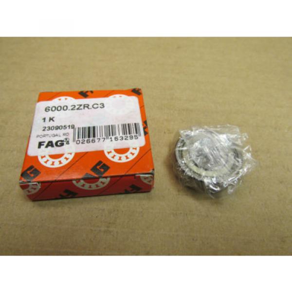 NIB FAG 6000 2ZR BEARING DOUBLE METAL SHIELD 60002ZR 6000ZZ  10x26x8 mm NEW #3 image