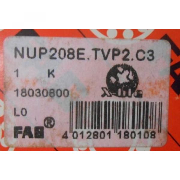 FAG NTN JAPAN BEARING, CYLINDRICAL ROLLER BEARING, NUP208E.TVP2.C3, 1.575&#034;BORE  3.15&#034; OD #2 image