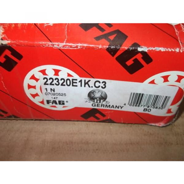 22320 E1.K.C3 FAG Pendelrollenlager / Spherical roller bearing in OVP! #4 image