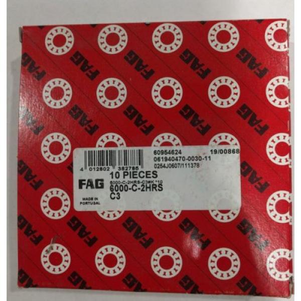 10 x Fag Deep groove ball bearing 6000-C-2HRS 6000 #5 image